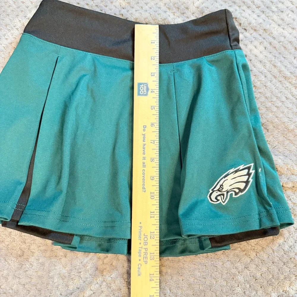 NFL Philadelphia Eagles Girls Pleated Skort Green Black Size Small 7/8 Cheer - Picture 3 of 7